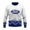 Personalized Bud Light Winter Reindeer Ugly Sweater