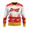 Personalized Budweiser Reindeer Christmas Ugly Sweater