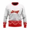 Personalized Budweiser Winter Reindeer Ugly Sweater