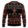 Personalized Captain Morgan Pine Tree Snowing Christmas Ugly Sweater