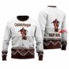 Personalized Captain Morgan Winter Reindeer Ugly Sweater