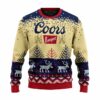 Personalized Coors Banquet Reindeer Christmas Ugly Sweater