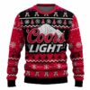 Personalized Coors Light Pine Tree Snowing Christmas Ugly Sweater