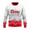 Personalized Coors Light Winter Reindeer Ugly Sweater