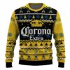 Personalized Corona Extra Pine Tree Snowing Christmas Ugly Sweater