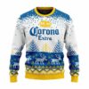 Personalized Corona Extra Reindeer Christmas Ugly Sweater