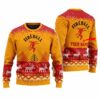 Personalized Fireball Reindeer Christmas Ugly Sweater