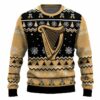 Personalized Guinness Pine Tree Snowing Christmas Ugly Sweater