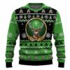 Personalized Jagermeister Pine Tree Snowing Christmas Ugly Sweater