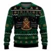 Personalized Jameson Pine Tree Snowing Christmas Ugly Sweater