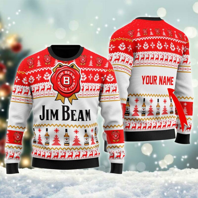 Personalized Jimbeam Christmas Ugly Sweater