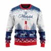 Personalized Michelob Ultra Reindeer Christmas Ugly Sweater