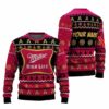 Personalized Miller High Life Pine Tree Snowing Christmas Ugly Sweater