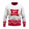 Personalized Miller High Life Winter Reindeer Ugly Sweater