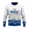 Personalized Natural Light Winter Reindeer Ugly Sweater