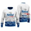 Personalized Natural Light Winter Reindeer Ugly Sweater