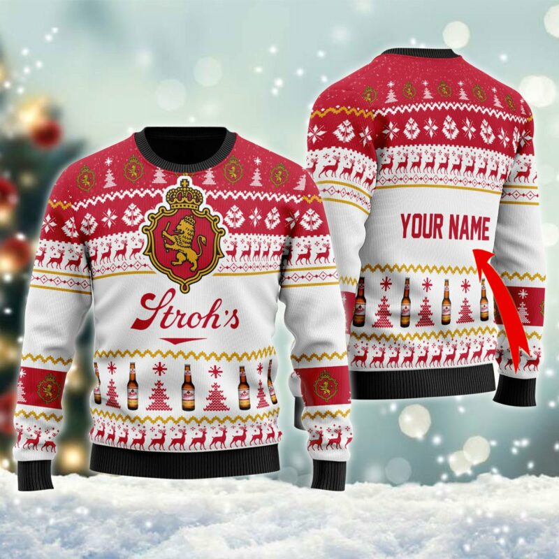 Personalized Stroh's Christmas Ugly Sweater