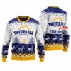 Personalized Twisted Tea Reindeer Christmas Ugly Sweater