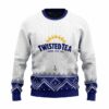 Personalized Twisted Tea Winter Reindeer Ugly Sweater