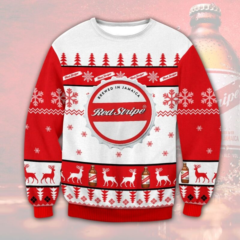 Red Stripe Beer Ugly Sweater