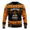 Black Barrel Jameson Whiskey Ugly Christmas Sweater