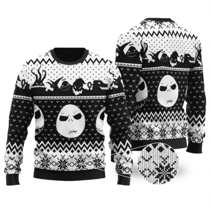 Nightmare Before Christmas Jack Skellington Ugly Sweater