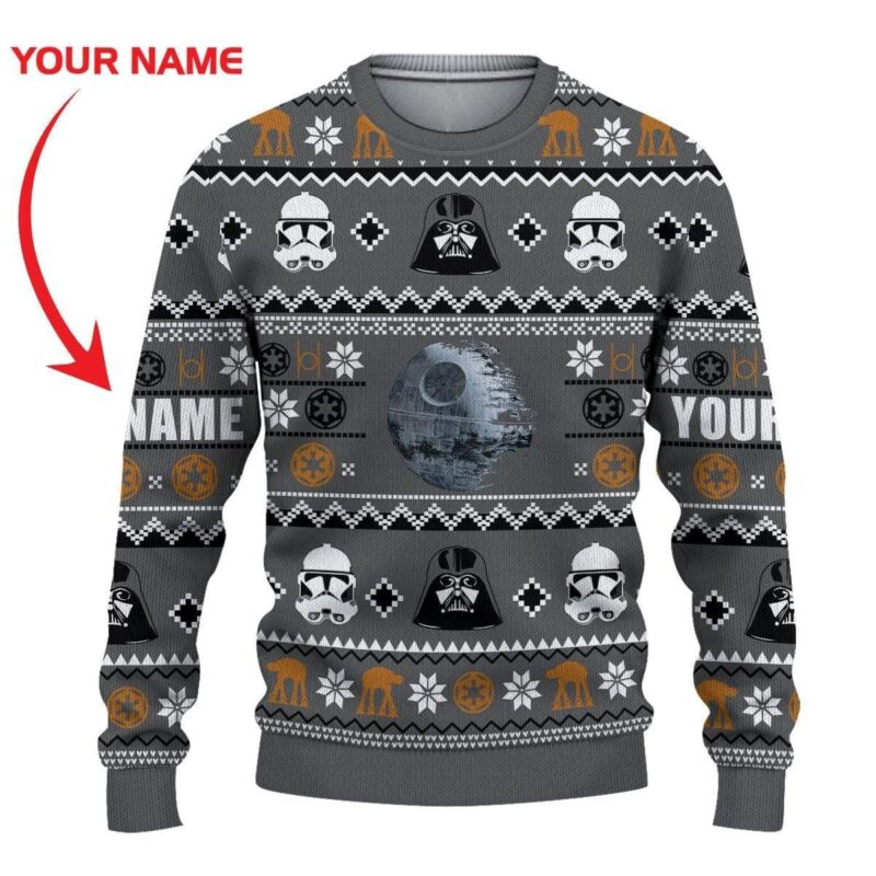 Personalized Darth Vader Ugly Christmas Sweater