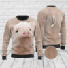 New Cute Pig Face Unisex Pullovers Ugly Sweater