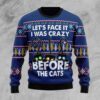 Lets Crazy Black Cat Mom Family Xmas Sweaters