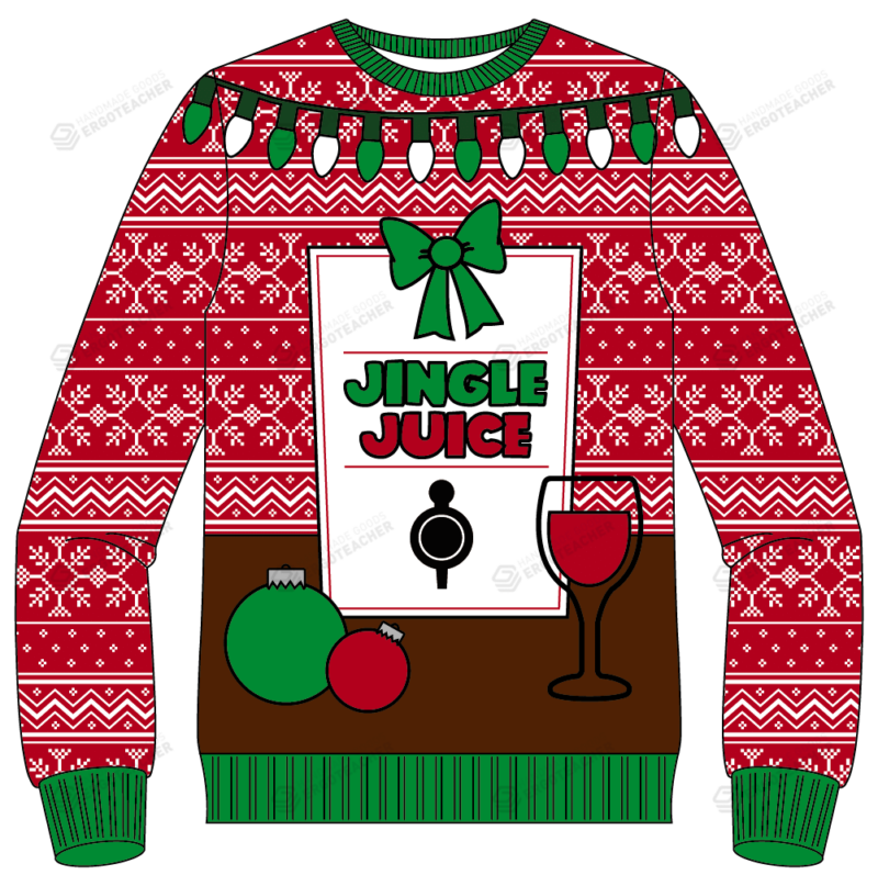 [The best selling] Jingle Juice Beverage Ugly Xmas Sweater