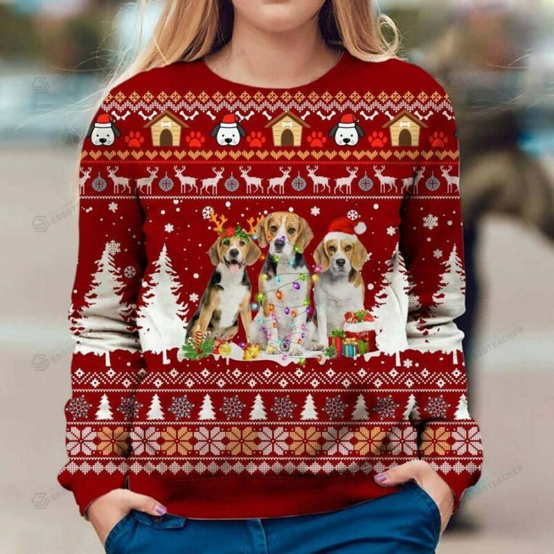 Beagle Ugly Xmas Gift Sweater