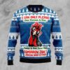 Funny Chicken Blue Christmas Ugly Sweater