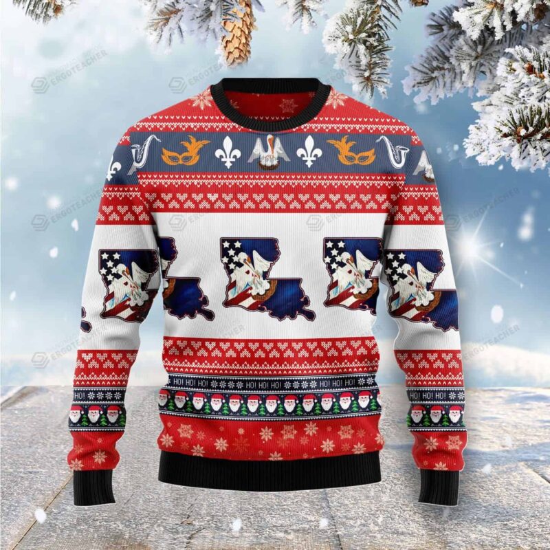 Awesome Louisiana Ugly Christmas Sweater, Christmas Sweater, Ugly Sweater, Funny Xmas Sweaters