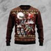 Siberian Husky And Reindeers Car Ugly Christmas Sweater