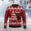 Is This Jolly Enough Black Cat Christmas Ugly Sweater