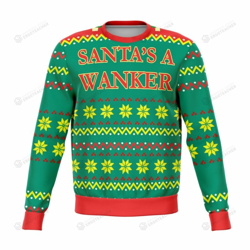 Santa’s Wanker Offensive Ugly Christmas Sweater