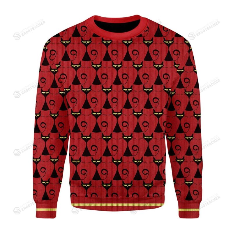 Christmas Sweater Black Cat Ugly Christmas Sweater