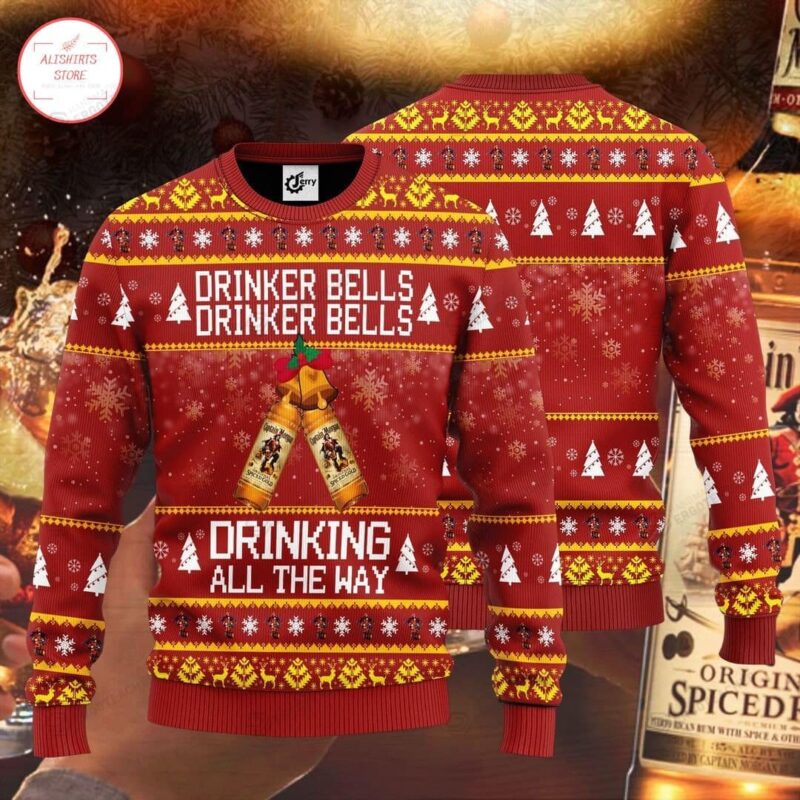 Captain Morgan Drinker Bells Ugly Christmas Sweater – Perfect Gift for Christmas Day!