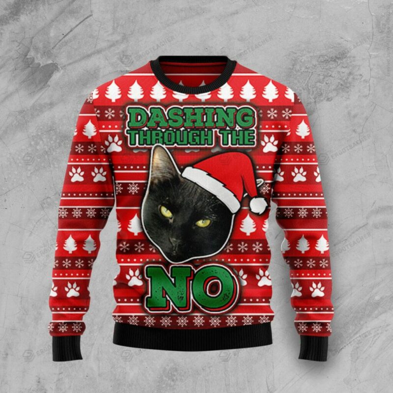 Black Cat Ugly Christmas Sweater