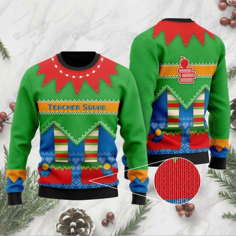 Gifury Nurse Christmas Sweater Nurse Squad Red Green Blue Ugly Sweater Nurse Ugly Sweater