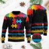 Autism Awareness For Christmas Gifts Knitting Pattern Sweater