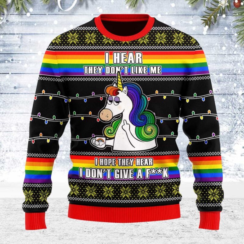 LGBT Unicorn Sweater Christmas Ugly