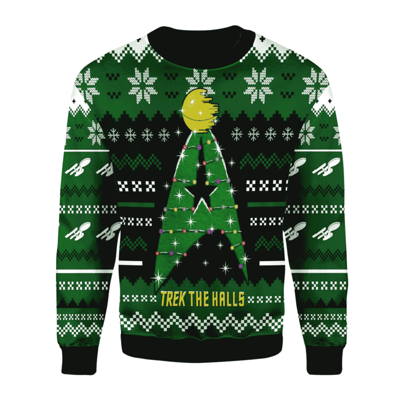 Merry Christmas Gearhomies Trek The Halls Christmas Ugly Sweater Party