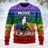 Move I'm Gay Christmas Sweater