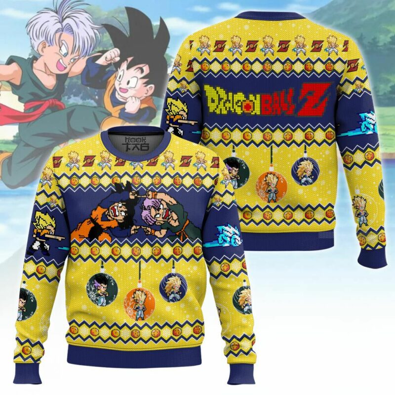 Goten và Trunks Fusion Dance Dragon Ball Ugly Sweater