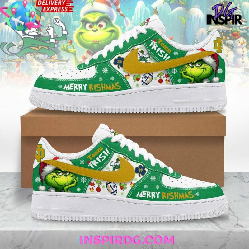 The Grinch x Notre Dame Fighting Irish Limited Nike Air Force 1 - InspirDG