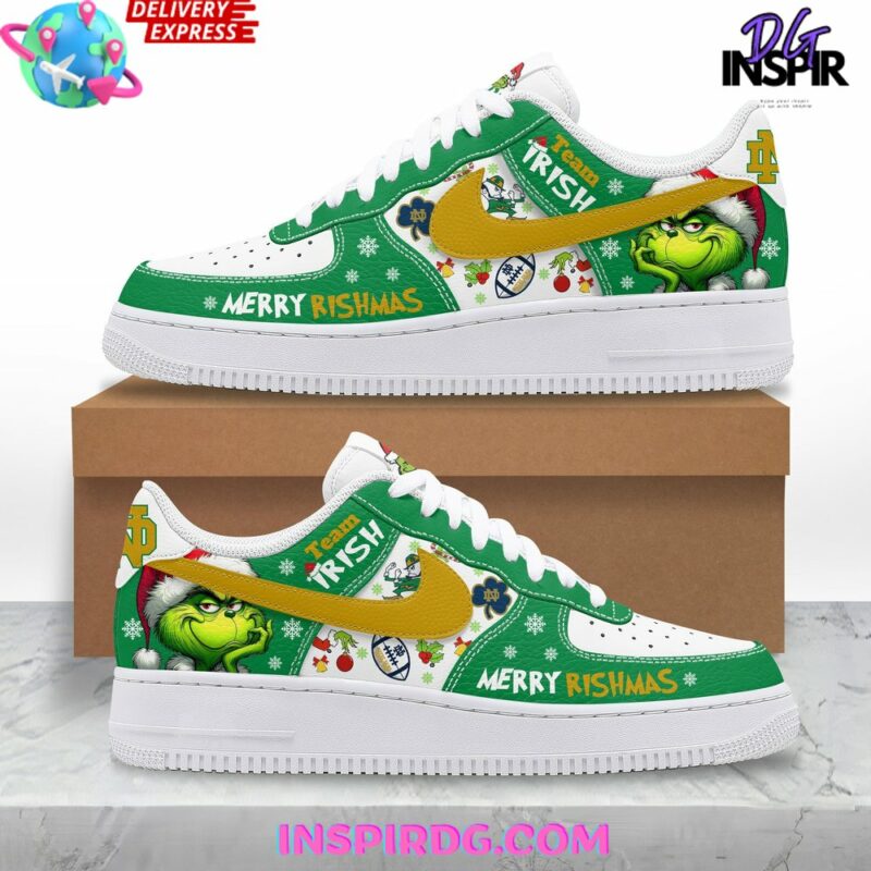 The Grinch x Notre Dame Fighting Irish Limited Nike Air Force 1 - InspirDG