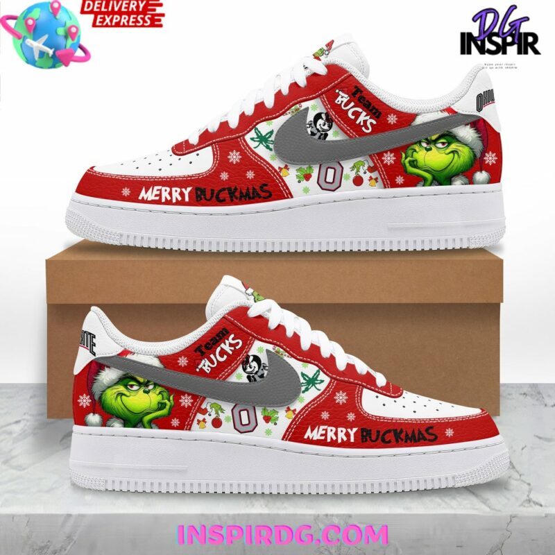 The Grinch x Ohio State Buckeyes Limited Nike Air Force 1 - InspirDG