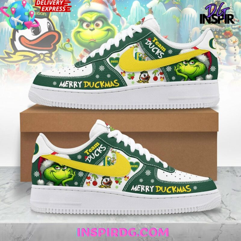 The Grinch x Oregon Ducks Limited Edition Nike Air Force 1 - InspirDG