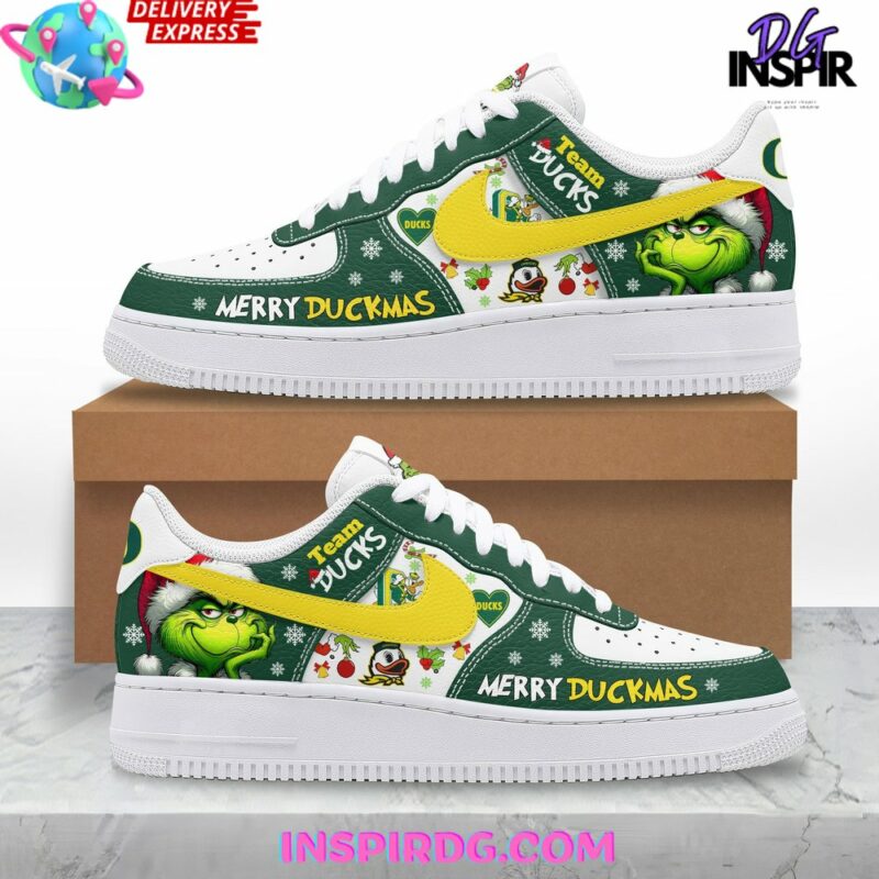 The Grinch x Oregon Ducks Limited Edition Nike Air Force 1 - InspirDG